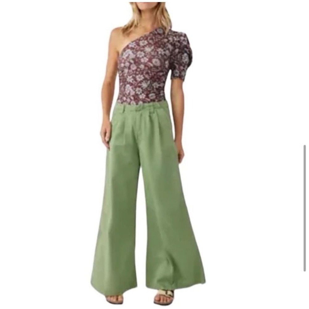 Free People Intimately Somethin Bout You Bodysuit Top Java Floral Size Small‎